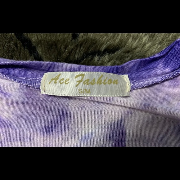 πππ€ S/M Purple Tie-Dye Long-Sleeve Open - Picture 4 of 5